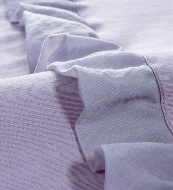 BELLUNA（ベルーナ）の「艶やか綿１００％フリル使いプルオーバー（カットソー）」｜詳細画像