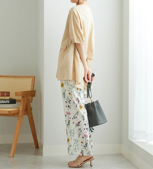 BELLUNA（ベルーナ）の「ギャザー使い異素材切替ふんわりチュニック（チュニック）」｜詳細画像