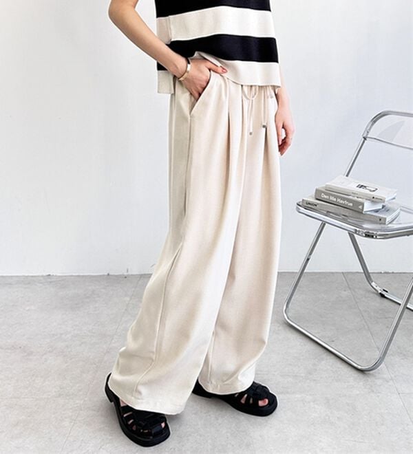 GeeRA（ジーラ）の「【体型カバー】上品なのにラクちんワイドパンツ（フルレングスパンツ）」｜詳細画像