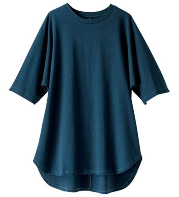 BELLUNA（ベルーナ）の「ひんやり！綿混裾ラウンドプルオーバー（カットソー）」｜詳細画像