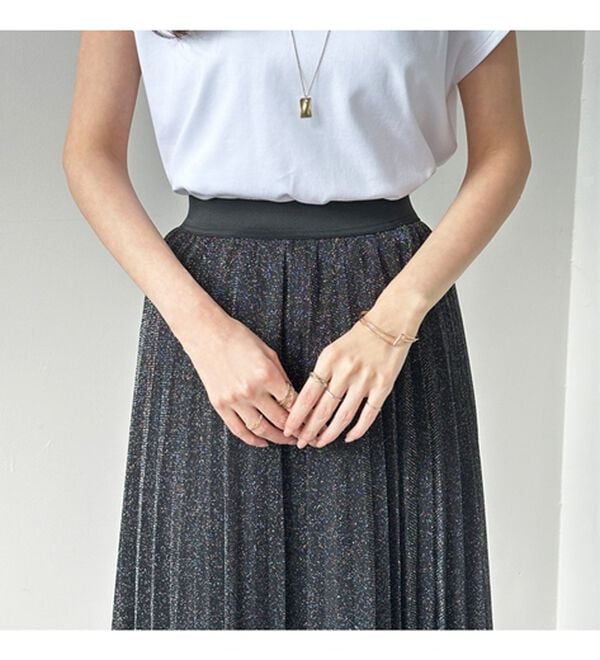 GeeRA（ジーラ）の「ラメプリーツロングスカート（ロングスカート）」｜詳細画像