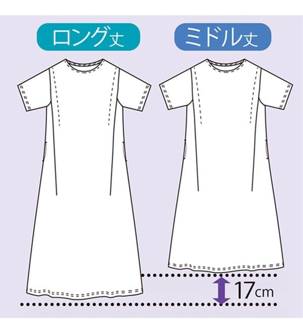 BELLUNA（ベルーナ）の「ヒンヤリ！タック使いかのこワンピース（カットソーワンピース）」｜詳細画像