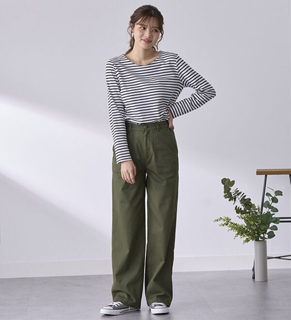 BELLUNA（ベルーナ）の「大人のきれいめベイカーチノパンツ（フルレングスパンツ）」｜詳細画像