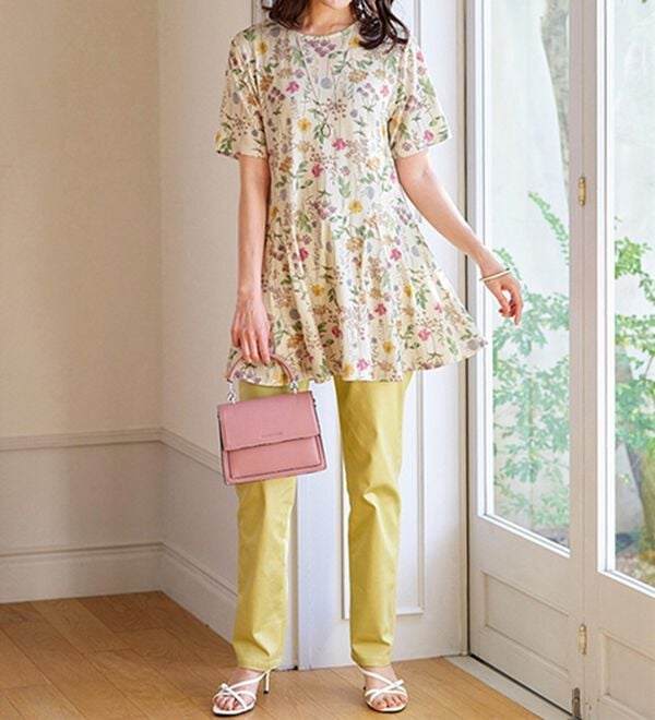 BELLUNA（ベルーナ）の「【接触冷感】フレアーシルエットプリントチュニック（チュニック）」｜詳細画像