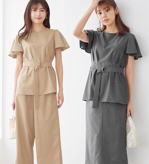 alotta（アロッタ）の「選べる！きれいめ麻調セットアップ（セットアップ）」｜詳細画像