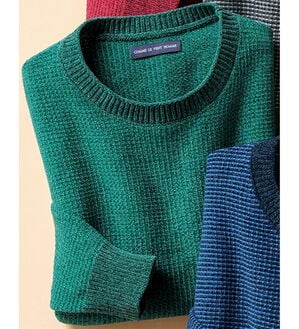 「＜コムルヴァン・オム＞洗える洗練モールセーター（メンズニット・セーター）」｜グリーン