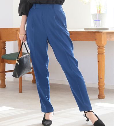 A HAPPY MARILYN（アハッピーマリリン）の「【Ｌ～６Ｌ】＜低身長さん高身長さん対応＞スラっと美脚ストレッチテーパードパンツ（テーパードパンツ）」