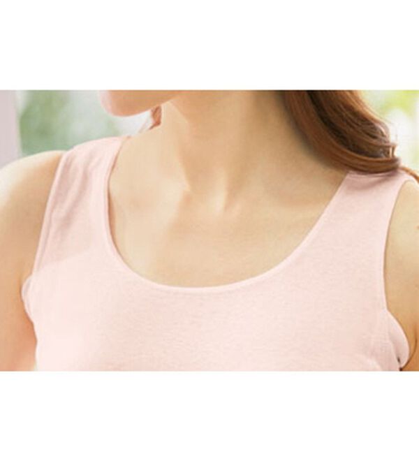 LAVIENNE（ラヴィエンヌ）の「綿１００％サラッと汗取りインナー　タンクトップ＜ラヴィクールナチュラル＞（肌着・インナーウェア）」｜詳細画像