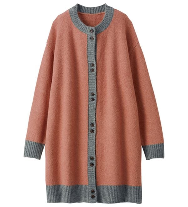 BELLUNA（ベルーナ）の「コートいらず！配色使いロングカーディガン（ニットカーディガン）」｜詳細画像