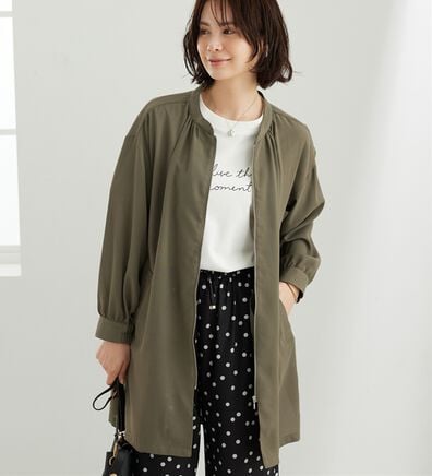 BELLUNA（ベルーナ）の「とろみ素材イージーケアロング丈ジャケット（その他ジャケット）」