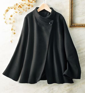 ルフラン（ルフラン）の「フォーマル用ポンチョコート（ブラックフォーマル（喪服・礼服））」｜黒