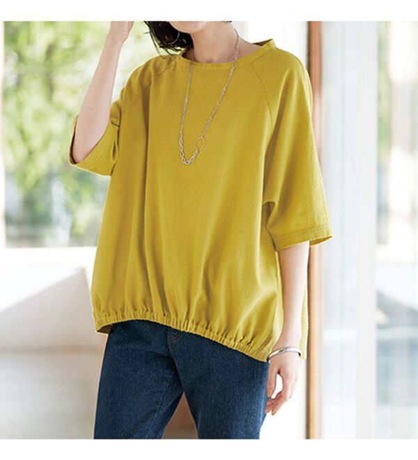 BELLUNA（ベルーナ）の「さっと決まる麻綿ゆったりプルオーバー（ブラウス）」｜詳細画像