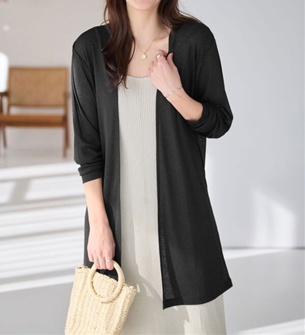 Viola e Viola（ヴィオラ エ ヴィオラ）の「【選べる丈】こなれカーデ（その他カーディガン）」｜詳細画像