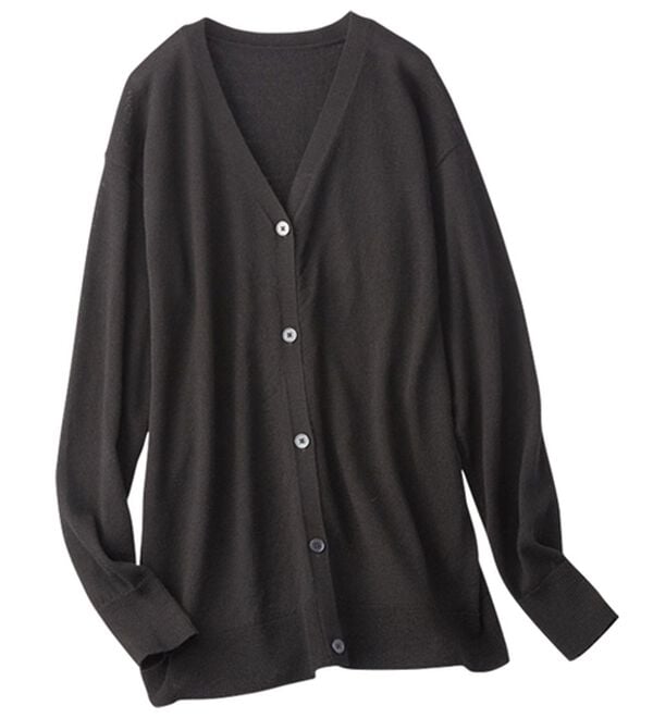 BELLUNA（ベルーナ）の「メリノウール１００％Ｖネックカーディガン（ニットカーディガン）」｜詳細画像