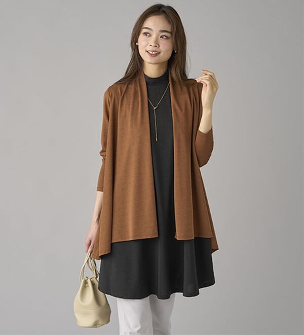 BELLUNA（ベルーナ）の「＜クールスラブ＞ドレープカーディガン（その他カーディガン）」｜詳細画像