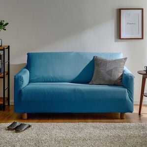 iellio（イエリオ）の「お買得！ワッフルソファカバー＜洗える・伸縮・ソファーカバー・肘あり・肘なし・１人掛・２人掛・３人掛＞（ソファーカバー）」｜ネイビー