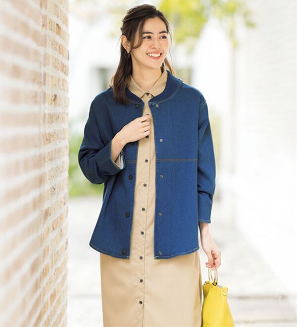 ルフラン（ルフラン）の「のび～るニットデニム楽ちんジャケット（その他ジャケット）」｜詳細画像