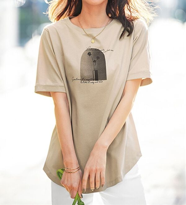 BELLUNA（ベルーナ）の「ヒンヤリ！着映えプリントプルオーバー（カットソー）」｜詳細画像