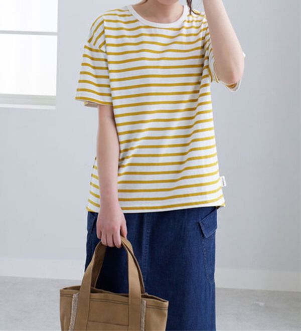 BELLUNA（ベルーナ）の「＜ｓｏｒａｆｕｋｕ＞ＵＳＡコットンプルオーバー（カットソー）」｜マスタード/アイボリー