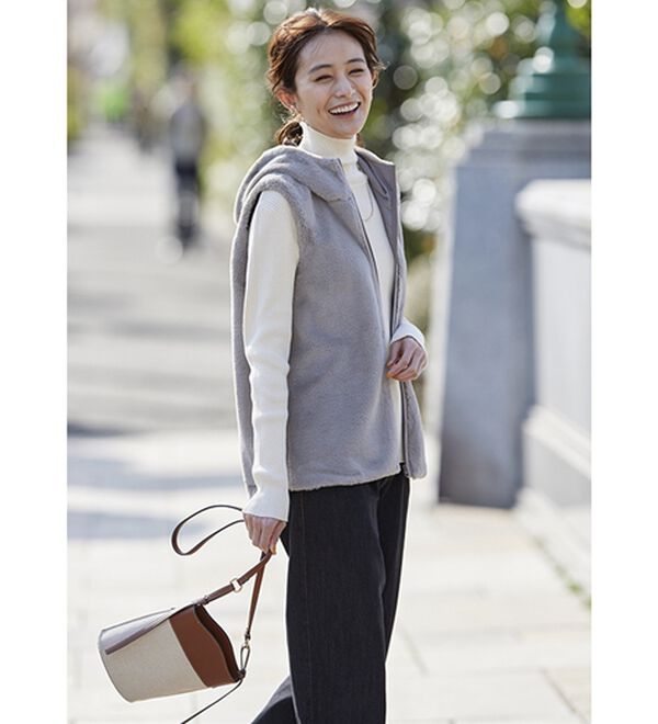 BELLUNA（ベルーナ）の「２枚組！秋冬に使える万能アウター（ハーフコート）」｜詳細画像