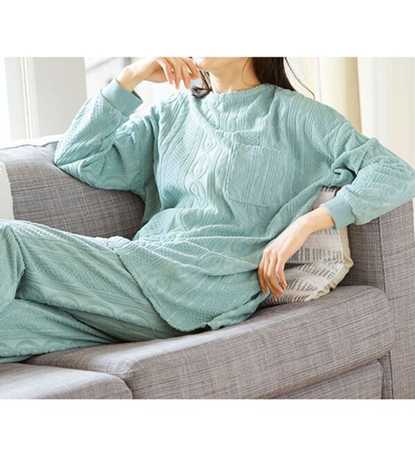 「ふわっかるケーブルパイルパジャマ（パジャマ・ルームウェア）」｜詳細画像