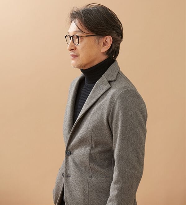 「ツイード調ストレッチジャケット（ビジネススーツ）」｜詳細画像