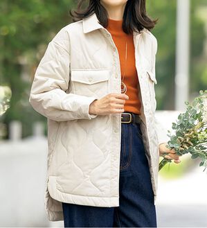 ルフラン（ルフラン）の「ゆったりが可愛い今どきキルトジャケット（その他ジャケット）」｜詳細画像