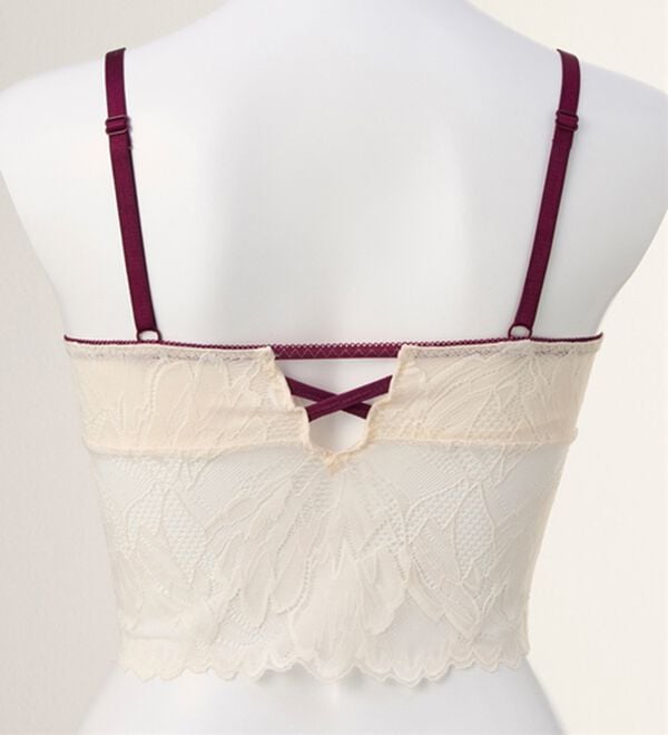 YU'NOW（ユナウ）の「アイラッシュレースのロングブラレット＆ショーツ（ブラジャー＆ショーツセット）」｜詳細画像