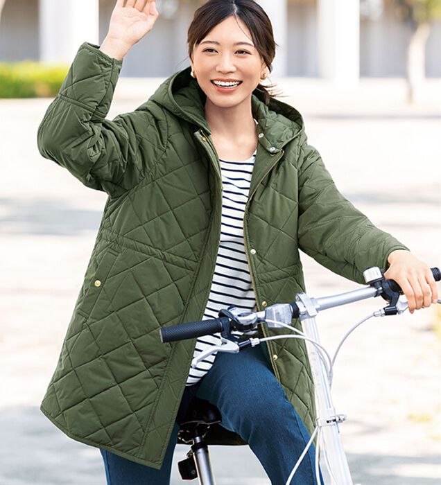 インナー取り外し可能の2WAYタイプ コート 取り外しライナー付き ゆる
