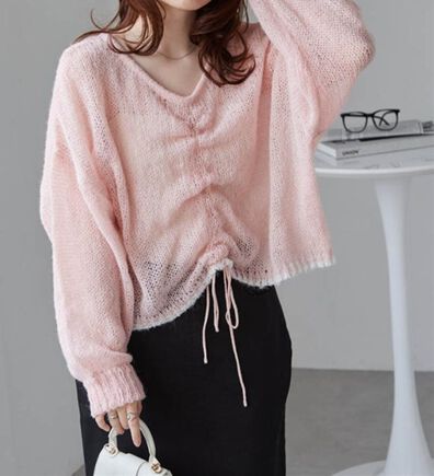 RANAN（ラナン）の「モヘアライク２ＷＡＹギャザーニット（ニット・セーター）」