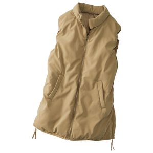 BELLUNA（ベルーナ）の「スタンド衿デザインノンキルト中わたベスト（中わたコート・ベスト）」｜ライトベージュ