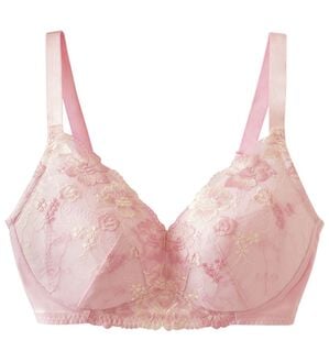 LAVIENNE（ラヴィエンヌ）の「グラマーさんの小さく見せるノンワイヤーブラ（ブラジャー）」｜ピンク
