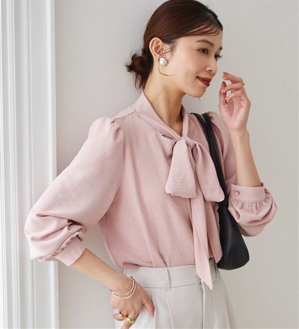 RANAN（ラナン）の「【UV・イージーケア機能付】ボウタイリボンブラウス（ブラウス）」｜詳細画像