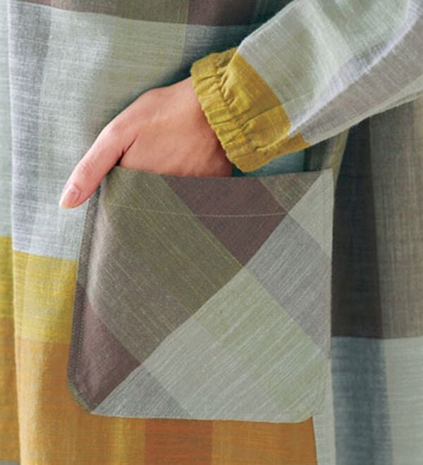 BELLUNA（ベルーナ）の「そのままお出かけ！スラブ素材かっぽうチュニック（チュニック）」｜詳細画像