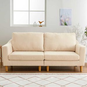 iellio（イエリオ）の「ベーシックソファ　Ｎａｂｕｒｉ＜１人掛・２．５人掛＞（ソファ）」｜アイボリー