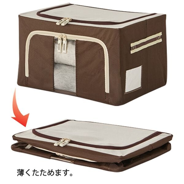 「積み重ねできる窓付収納ボックス３色組（リビング収納）」｜詳細画像