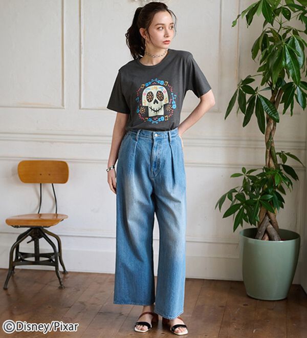 「＜Ｄｉｓｎｅｙ＞キャラクタープリントヴィンテージ風Ｔシャツ（チュニック）」｜詳細画像