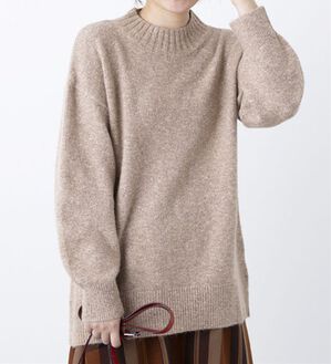 BELLUNA（ベルーナ）の「ラメ入りバックスリットニットプルオーバー（ニット・セーター）」｜モカ系