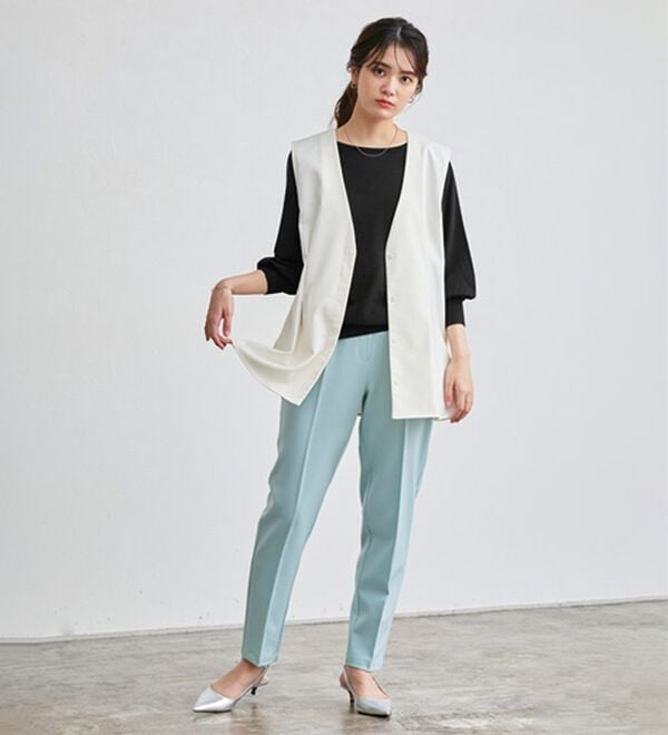 Pierrot（ピエロ）の「【選べるネック】シルクタッチバルーンニット（ニット・セーター）」｜詳細画像