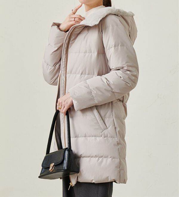RANAN（ラナン）の「暖かファーフード使いすっきりダウンコート（ダウンコート・ジャケット・ベスト）」｜詳細画像