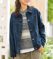 BELLUNA（ベルーナ）の「デニム素材ゆったりジャケット（その他ジャケット）」