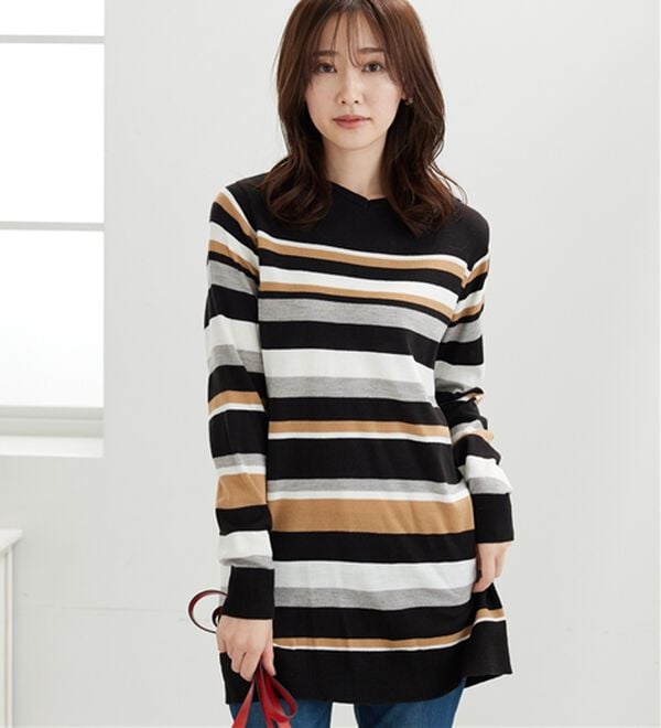 BELLUNA（ベルーナ）の「カシミヤタッチニットチュニック（チュニック）」｜詳細画像