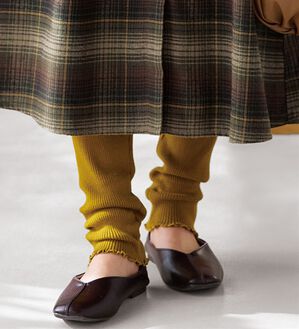 BELLUNA（ベルーナ）の「＜＆ｃｏｃｏｃｈｉ＞ハピネスコットン１００％ニットレギンス（スパッツ・レギンス）」｜カラシ