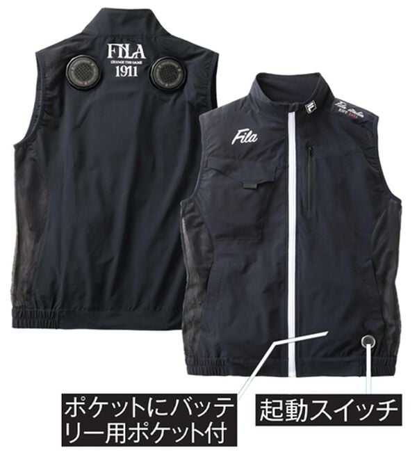 「＜フィラ＞クーラーテック速冷ベスト（モバイルバッテリー付）（メンズシャツ）」｜詳細画像