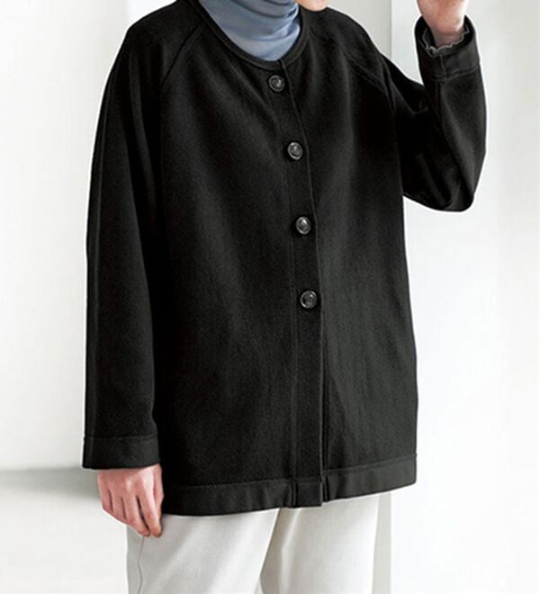 BELLUNA（ベルーナ）の「綿１００％ヘリンボーン柄カーディガン（その他カーディガン）」｜ブラック