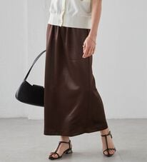 RANAN（ラナン）の「シャイニーサテンナロースカート（ロングスカート）」
