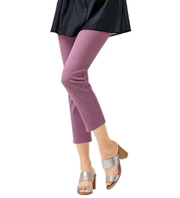 BELLUNA（ベルーナ）の「美ストレッチ素材アンクル丈レギンスパンツ（クロップドパンツ）」｜ラベンダー