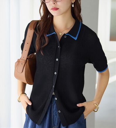 Viola e Viola（ヴィオラ エ ヴィオラ）の「アソートシアーリブニットポロシャツ（ポロシャツ）」