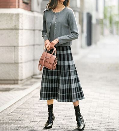 BELLUNA（ベルーナ）の「ジャカード素材ワンピースアンサンブル（アンサンブル）」