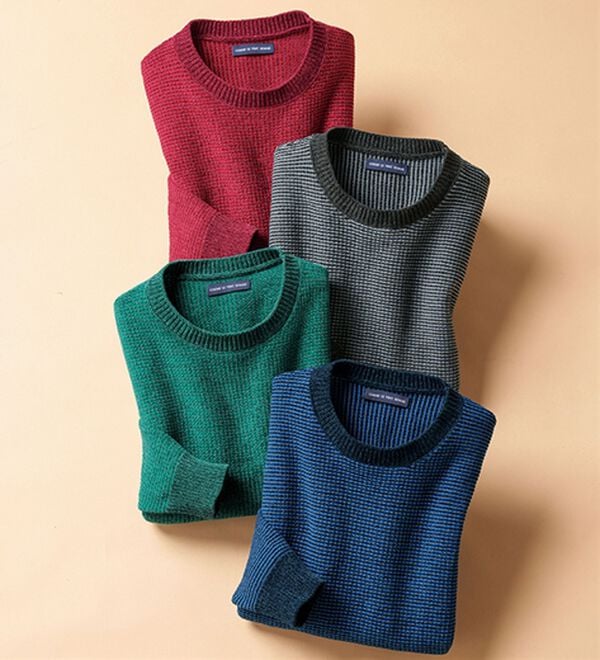 「＜コムルヴァン・オム＞洗える洗練モールセーター（メンズニット・セーター）」｜詳細画像